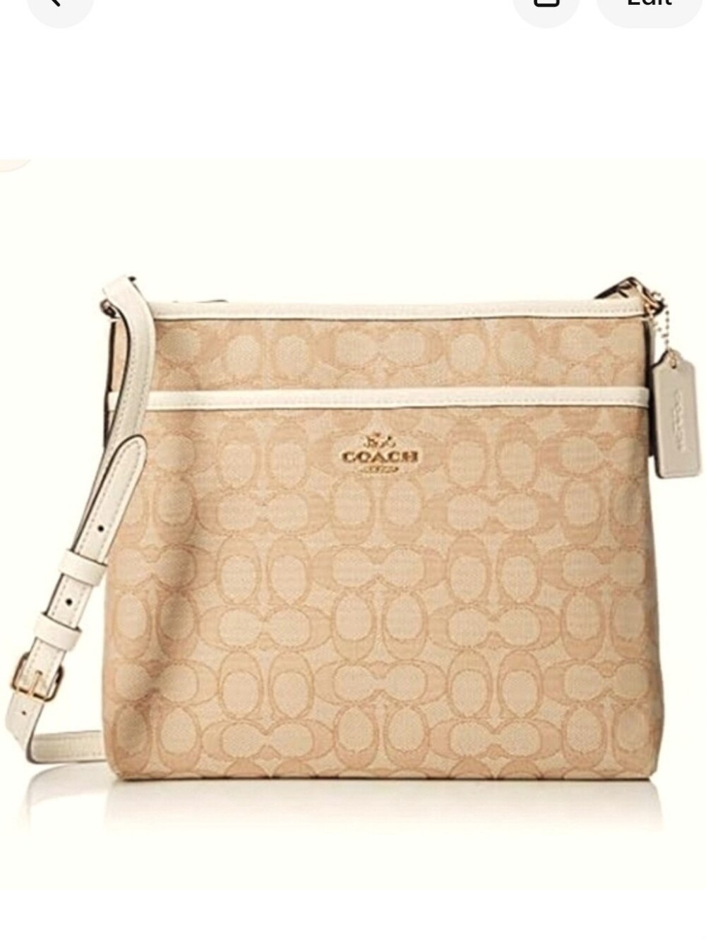 COACH Signature Z-File Crossbody Messenger Bag